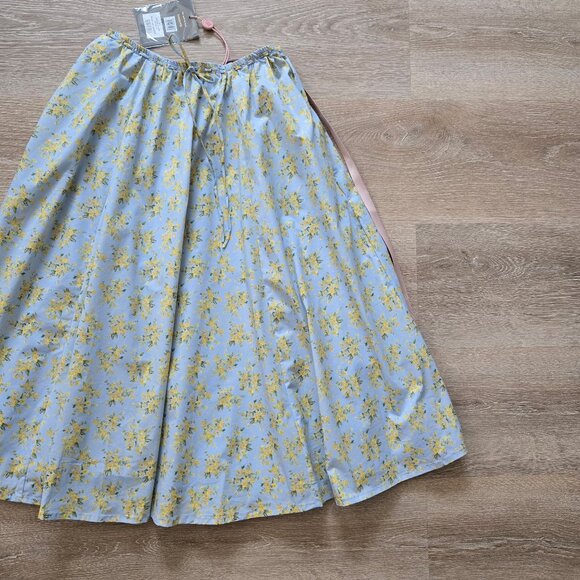 House of Cb Cora Gathered Lace-Up Skirt with Pockets Blue Size XS New With Tags - Picture 6 of 17